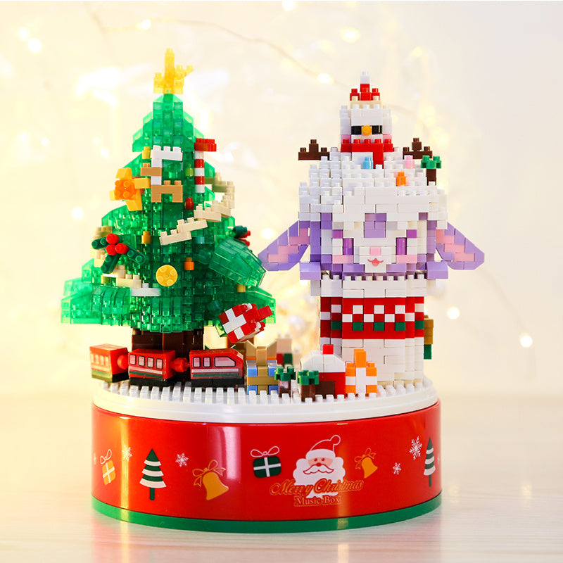 Christmas Gift Tree House Castle Assembly Small Particle Building Toys