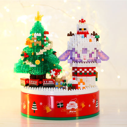 Christmas Gift Tree House Castle Assembly Small Particle Building Toys