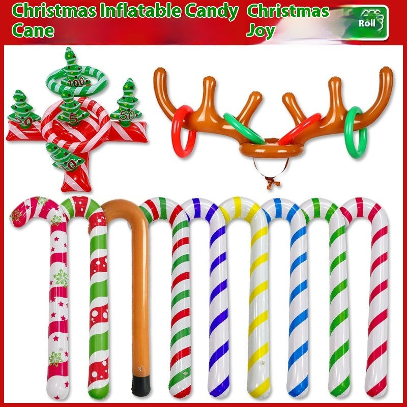 Christmas Inflatable Toys Antlers Head Ferrule Elk Horn Antlers Headband Throwing Ring Ferrule Inflatable Crutch
