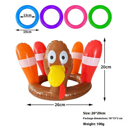 Christmas Inflatable Toys Antlers Head Ferrule Elk Horn Antlers Headband Throwing Ring Ferrule Inflatable Crutch