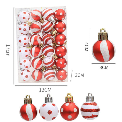 Mini Painted Christmas Ball 3 Cm24PCS Christmas Gift Gift Gift