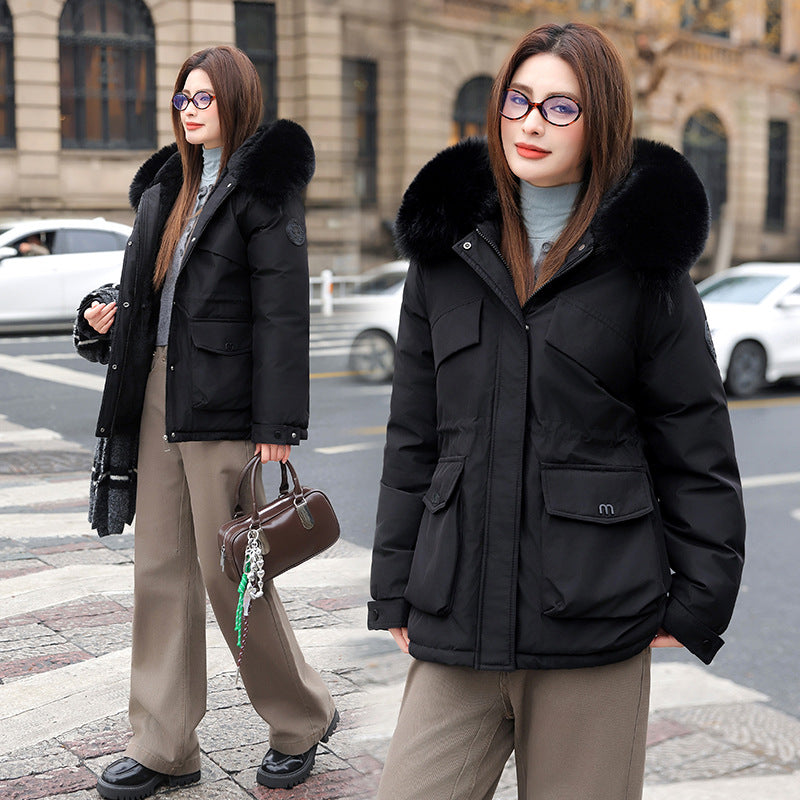 Women's Thickened Fleece-lined Quilted Jacket Cotton Clothes