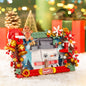 Assembling Building Blocks Christmas Photo Frame Gingerbread House Snow Boots Desktop Ornaments Gathering Toys