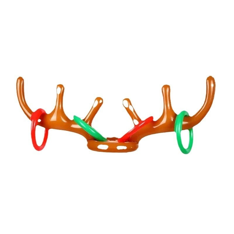 Christmas Inflatable Toys Antlers Head Ferrule Elk Horn Antlers Headband Throwing Ring Ferrule Inflatable Crutch