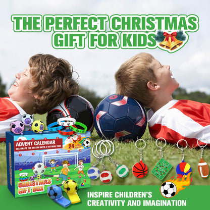 World Cup Football Toys Advent Calendar 24 Grid Countdown Blind Box Christmas Children's Football Toys