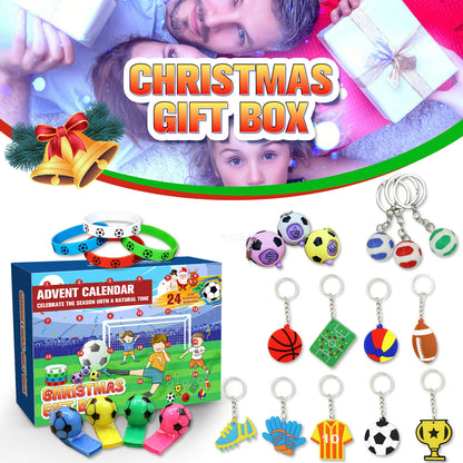 World Cup Football Toys Advent Calendar 24 Grid Countdown Blind Box Christmas Children's Football Toys
