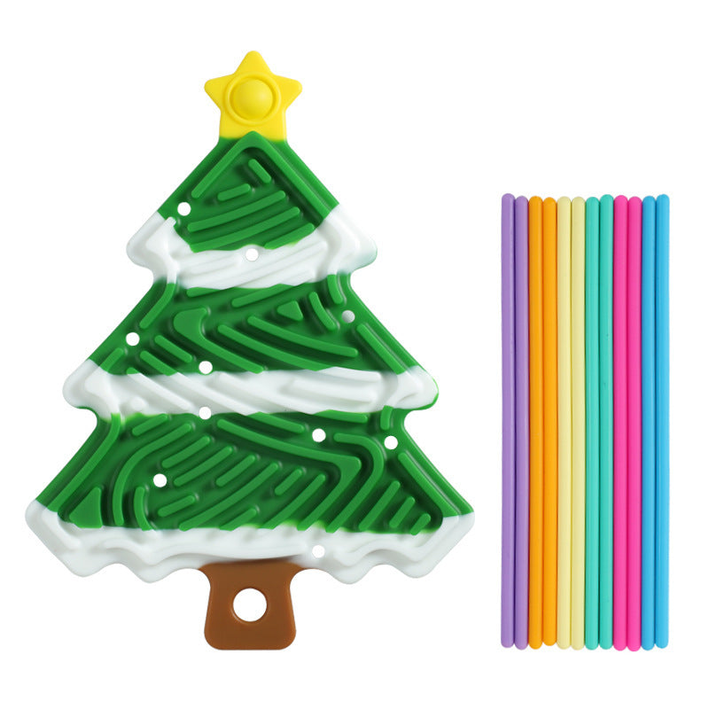 Christmas Tree Decompression Plate Space Sensory Children's Educational Toys
