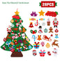DIY Felt Christmas Tree New Year Toddler Kids Handmade Gift Toys Door Wall Hanging Ornaments Holiday Party Home Decor Set