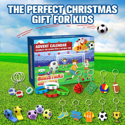 World Cup Football Toys Advent Calendar 24 Grid Countdown Blind Box Christmas Children's Football Toys