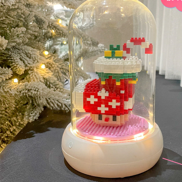 Christmas Series Small Particle Assembling Building Blocks Toys  Puzzle Ornaments