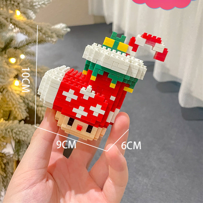 Christmas Series Small Particle Assembling Building Blocks Toys  Puzzle Ornaments