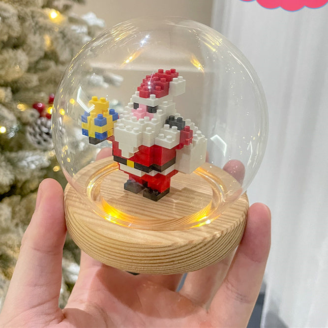 Christmas Series Small Particle Assembling Building Blocks Toys  Puzzle Ornaments