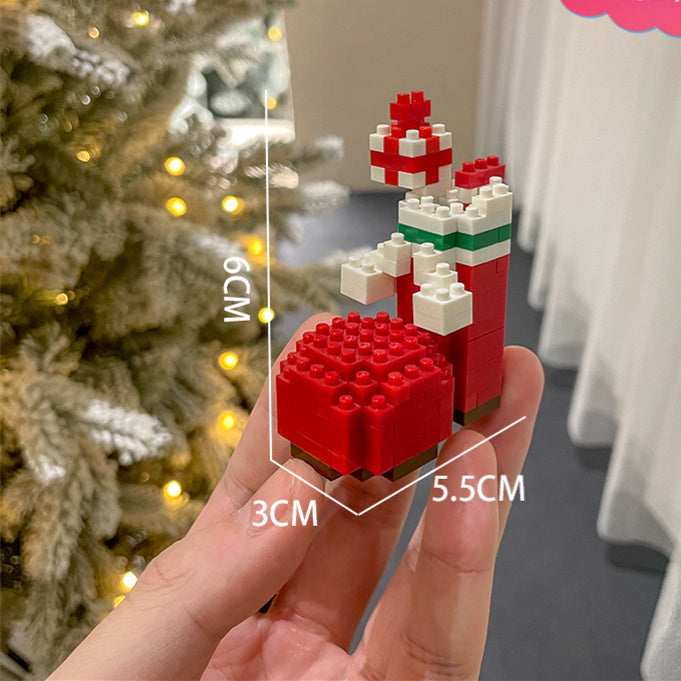 Christmas Series Small Particle Assembling Building Blocks Toys  Puzzle Ornaments