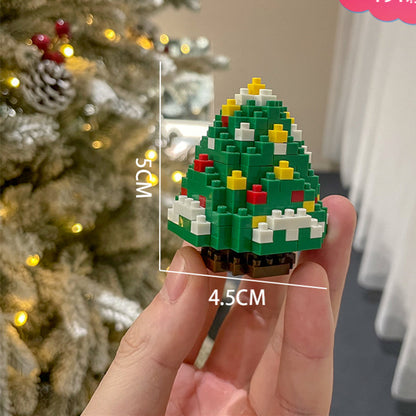 Christmas Series Small Particle Assembling Building Blocks Toys  Puzzle Ornaments