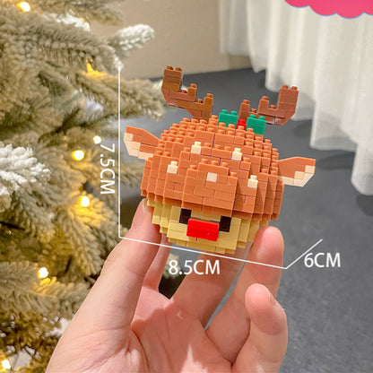 Christmas Series Small Particle Assembling Building Blocks Toys  Puzzle Ornaments