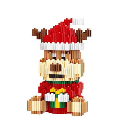 Christmas Tree Elderly Reindeer Ice Man Small Particle Assembly Educational Toys