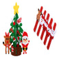 DIY Felt Christmas Tree New Year Toddler Kids Handmade Gift Toys Door Wall Hanging Ornaments Holiday Party Home Decor Set
